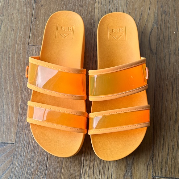 Reef Bright Orange Slide Sandals - Picture 2 of 7